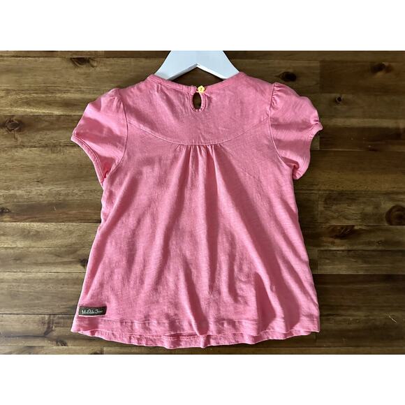 Matilda Jane Happy and Free Pink Coral Reef Short Sleeve Eyelet Lace Knit Top 6 - Picture 8 of 8